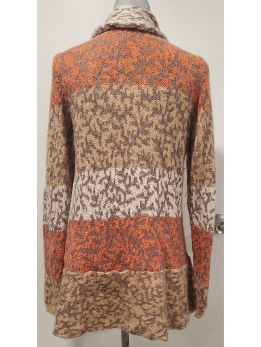 Lucy & Laurel Sweater Size Medium M Open Front Cardigan Alpaca Wool Blend - Picture 4 of 5